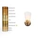 preview thumbnail 10 of 13, Fenro Modern Brass Wall Sconce Glass Art Deco Bathroom Vanity Light - Electroplated Gold - L4.7"*W5.9"*H10.6"