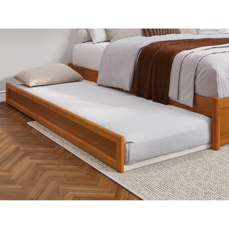 Barcelona Panel Platform Bed with Twin XL Trundle