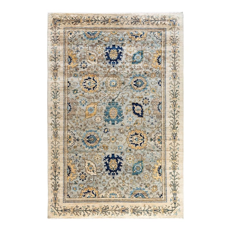 Serapi One-of-a-Kind Hand-Knotted Area Rug - Gray, 5' 9" x 8' 7" - 5' 9" x 8' 7"