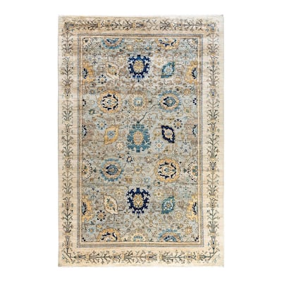 Serapi One-of-a-Kind Hand-Knotted Area Rug - Gray, 5' 9" x 8' 7" - 5' 9" x 8' 7"