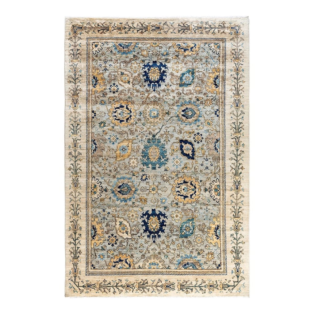 Serapi One-of-a-Kind Hand-Knotted Area Rug - Gray, 5' 9" x 8' 7" - 5' 9" x 8' 7"