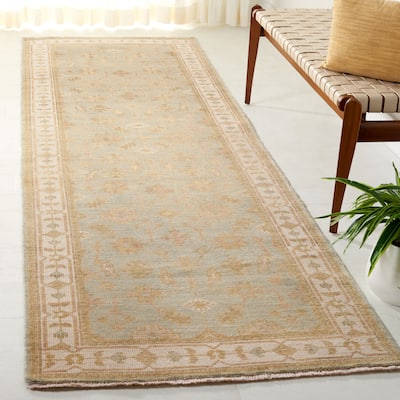 SAFAVIEH Couture Hand-knotted Oushak Rikey Traditional Oriental Wool Rug with Fringe