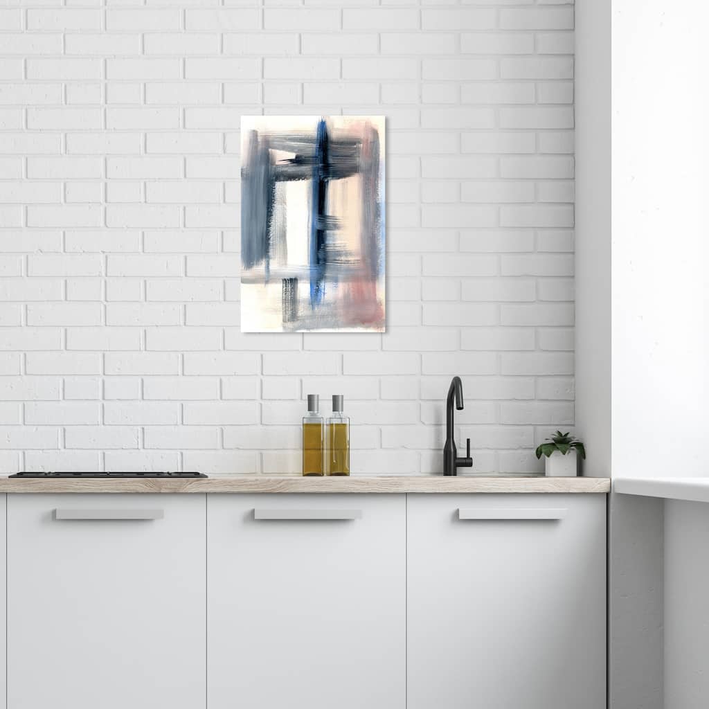 Wynwood Studio Canvas Abstract Windows Blue and Cream White Modern & Contemporary Wall Art Canvas Print