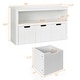 preview thumbnail 29 of 30, 3-Drawer Storage Cabinet with Slide-Out Drawers and Wheels for Multi-Functional Home Organizer - 40" x 13" x 24.5" (L x W x H)