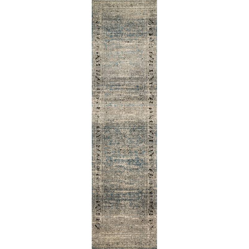 Alexander Home Carissa Distressed Floral Border Area Rug