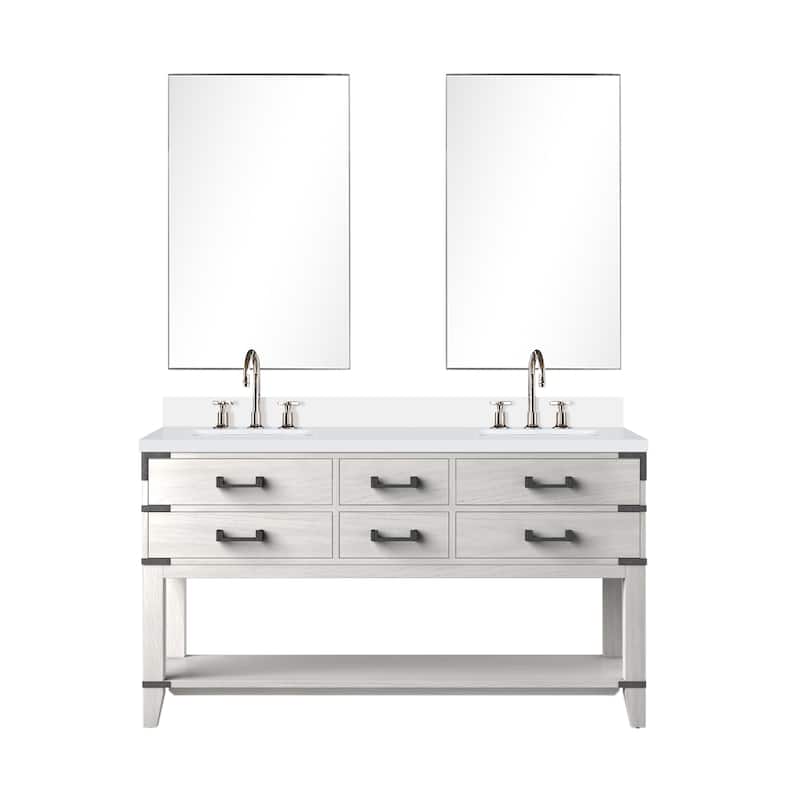 Norwalk Bath Vanity with Quartz Top, Sink, Mirror and Faucet