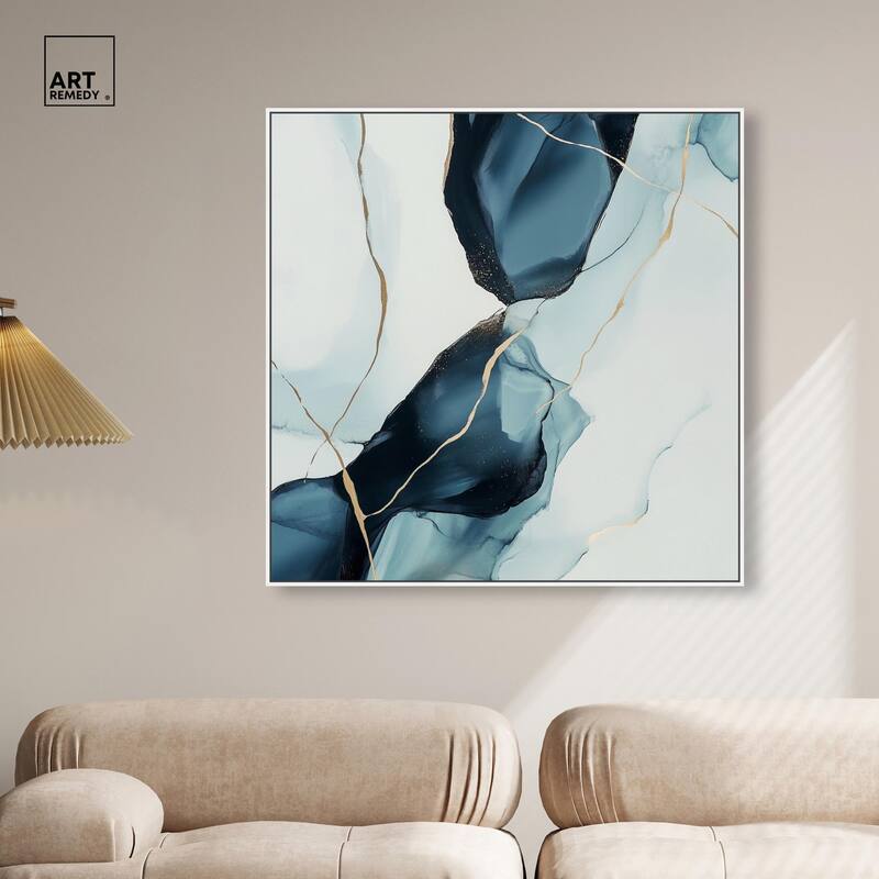 Cerulean Flow III Canvas by Art Remedy