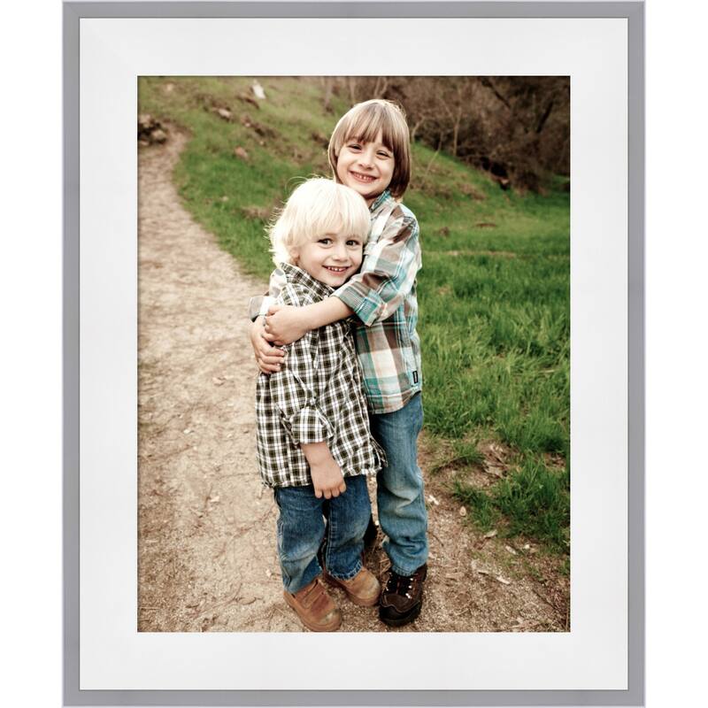 Maya Picture Frame, Photo Frame - 11x14 - Maya White Silver