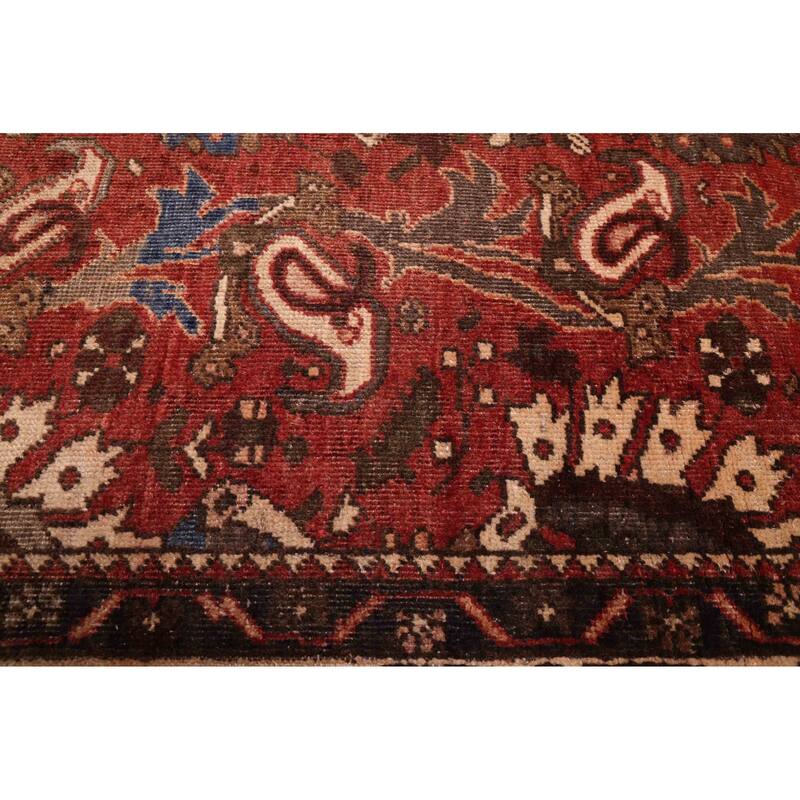 ECARPETGALLERY Hand-knotted Anatolian Vintage Dark Red Wool Rug - 4'6 x 6'2