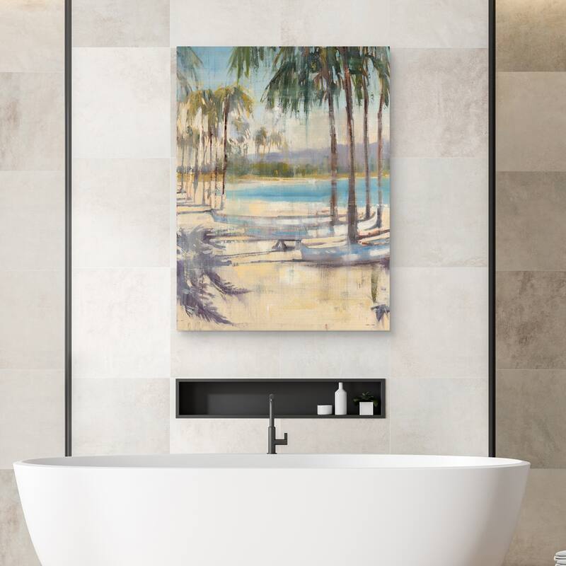 Ocean Palms by Joseph Cates Canvas Art Print