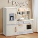 preview thumbnail 7 of 5, Wooden Pretend Kitchen Playset with Toy Ice Maker & Cooking Set Accessories