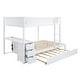 preview thumbnail 7 of 10, Full-Over-Full Bunk Bed with Twin size Trundle, Storage and Desk