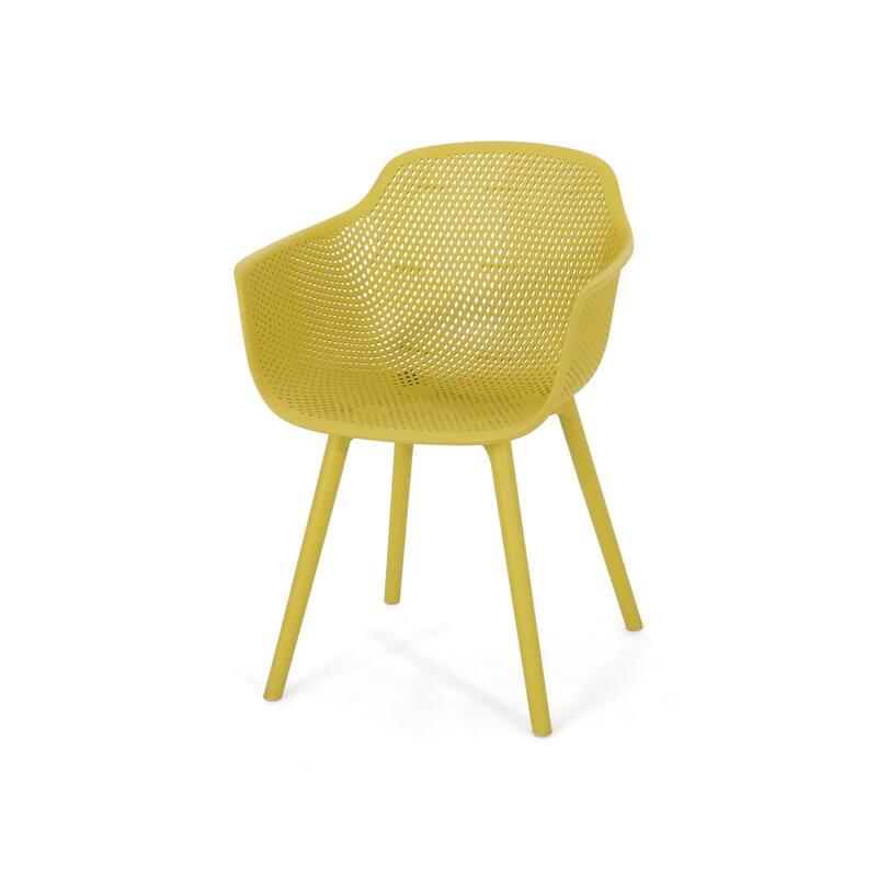 Lotus Outdoor Modern Dining Chairs (Set of 2) by Christopher Knight Home
