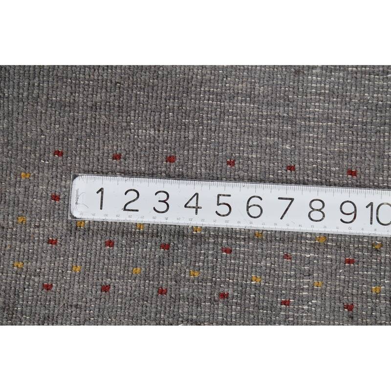 Gray Gabbeh Runner Rug Hand-Knotted Wool Carpet - 2'8"x 9'6"