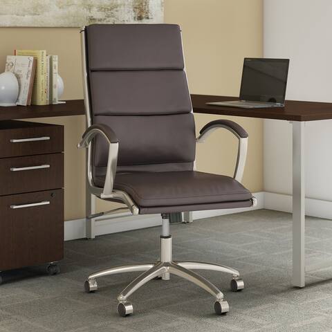 Salinas High Back Leather Executive Office Chair by Bush Furniture
