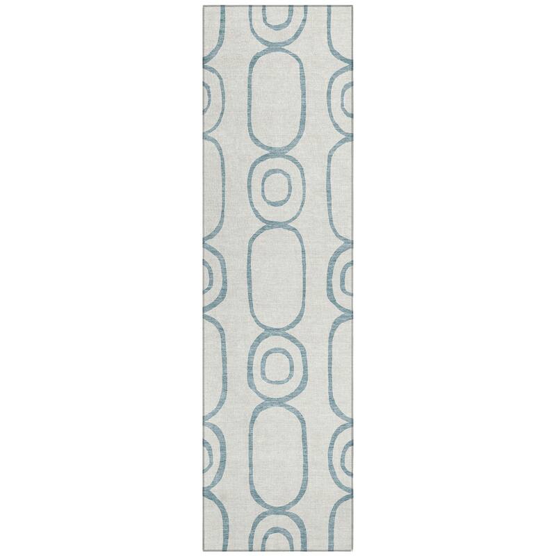 Machine Washable Indoor/ Outdoor Modern Vibe Chantille Rug
