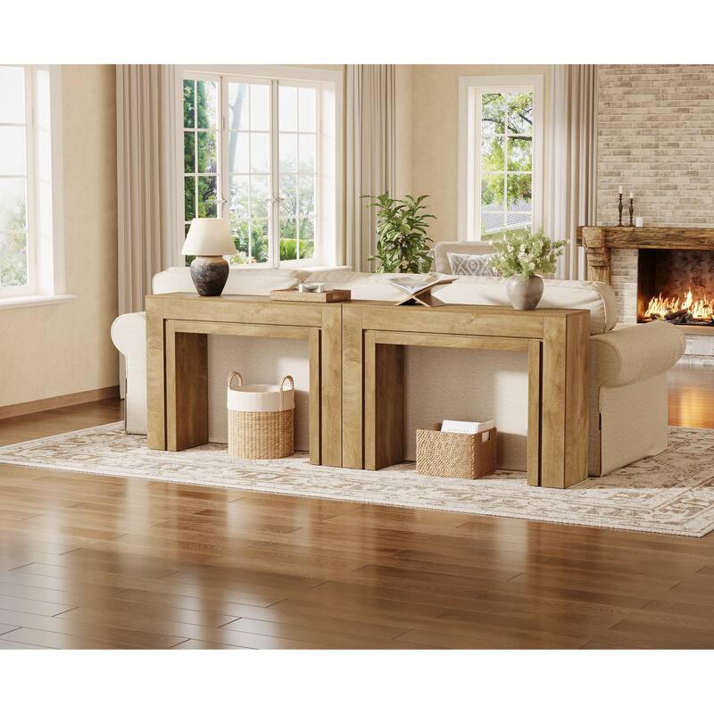 41.3-Inch Farmhouse Entryway Table, Rectangular Console Table