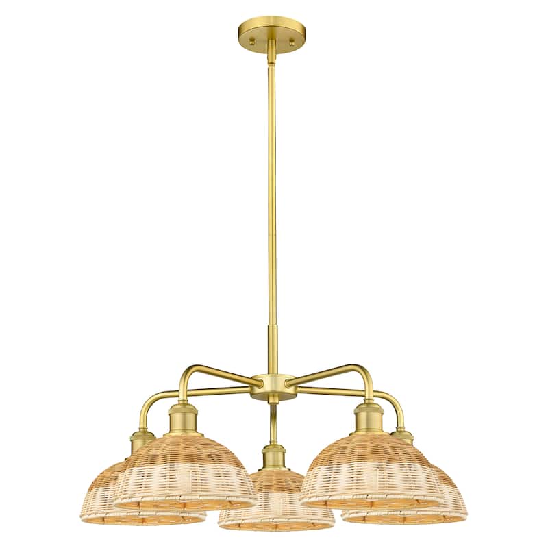Innovations Lighting Endless Possibilities Ballston - Bristol Natural II - 5 Light 28" Stem Hung Chandelier - Satin Gold