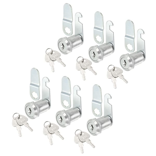 5- Pieces Cabinet Cylinder Cam Locks, Pack of Keyed Alike - Ideal for RV Storage, Mailbox Replacement, Tool Box and File Cabinet Drawer Locks with Keys cam Lock