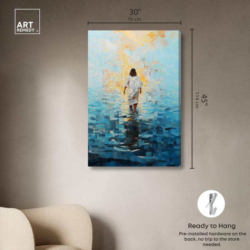 Water Walker Mosaic II Canvas by Art Remedy, Gallery Wrapped