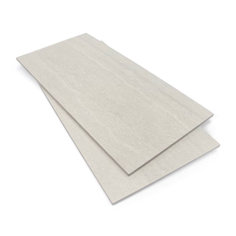 Monument 12 in. x 24 in. Glazed Porcelain Wall and Floor Tile - Fawn Matte - 4 in. x 6 in. tile sample