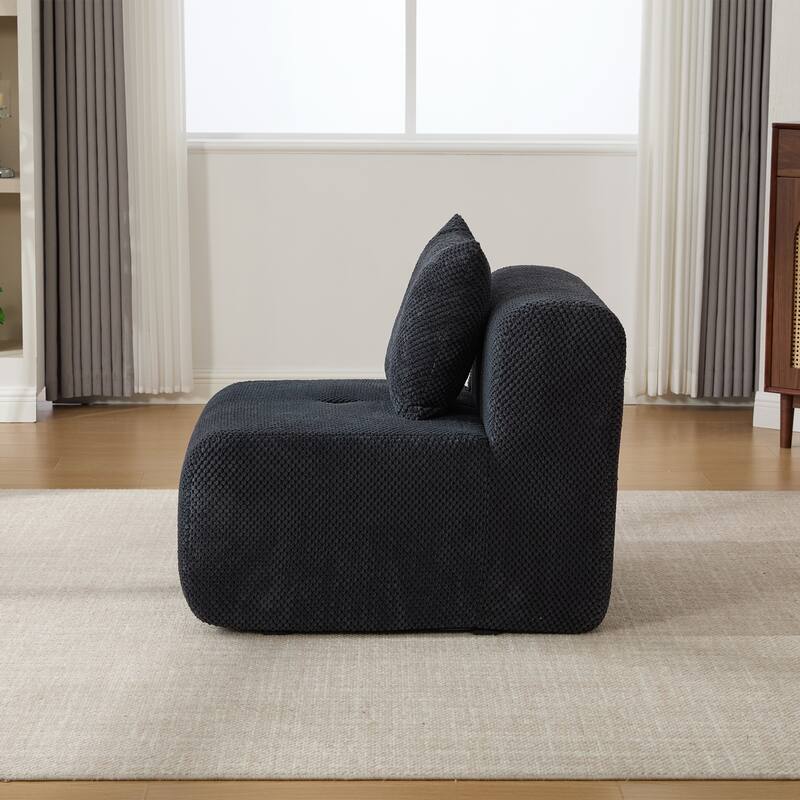 73.2"W Modern Upholstered Loveseat Sofa with 2 Pillows,Fluffy Compressed Sofa, No assembly required