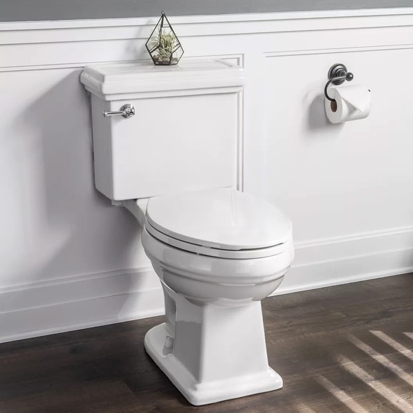 Miseno MNO240C High Efficiency 1.28 GPF Two-Piece Elongated Chair Height Toilet with Slow-Close Seat and Wax Ring Included