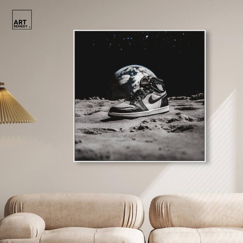 Moon Kicks Canvas by Art Remedy