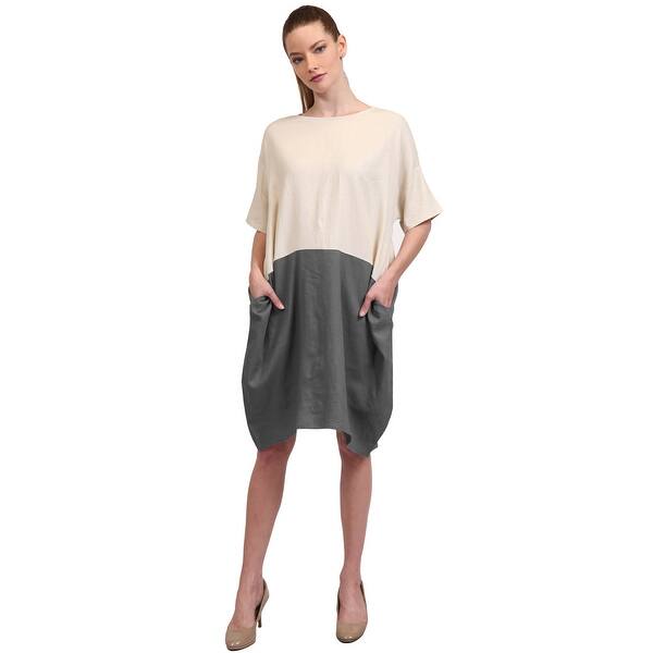 Shop Ne People Women S Casual Short Sleeve Color Block Cute Tunic