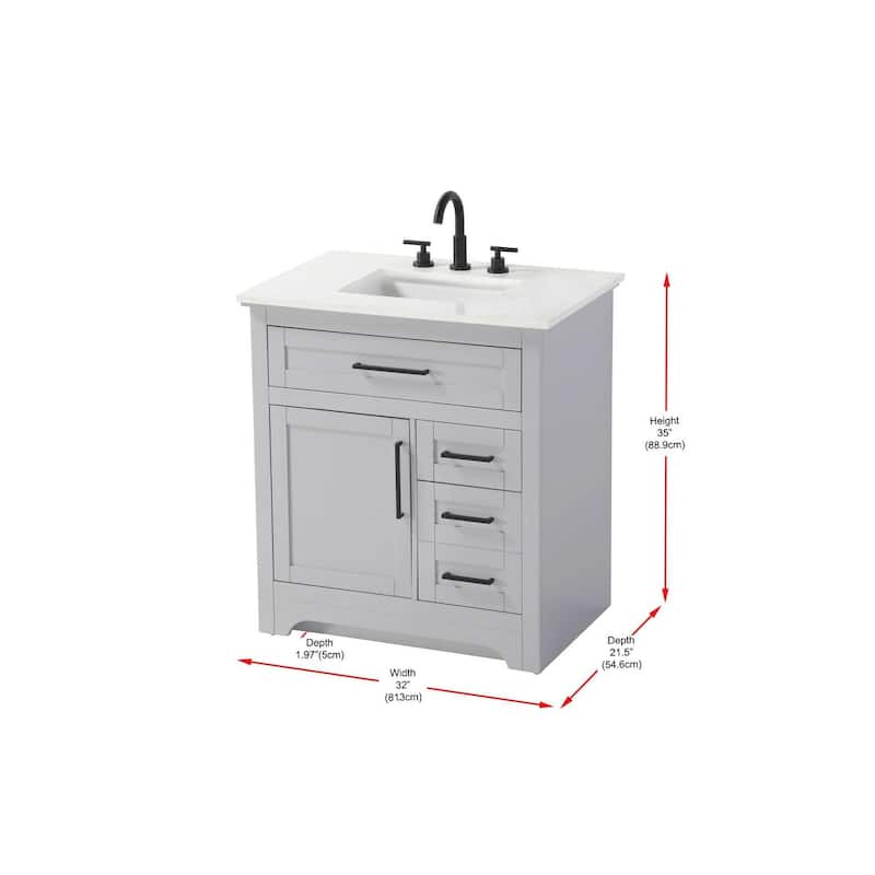 Nathaniel Single Bathroom Vanity (32-42 inch)