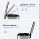 preview thumbnail 4 of 48, Fingerprint-Proof Commercial Trash Can, Stainless Steel, Soft-Close Lid, Foot Pedal, Indoor Recycling,for Kitchen/Office