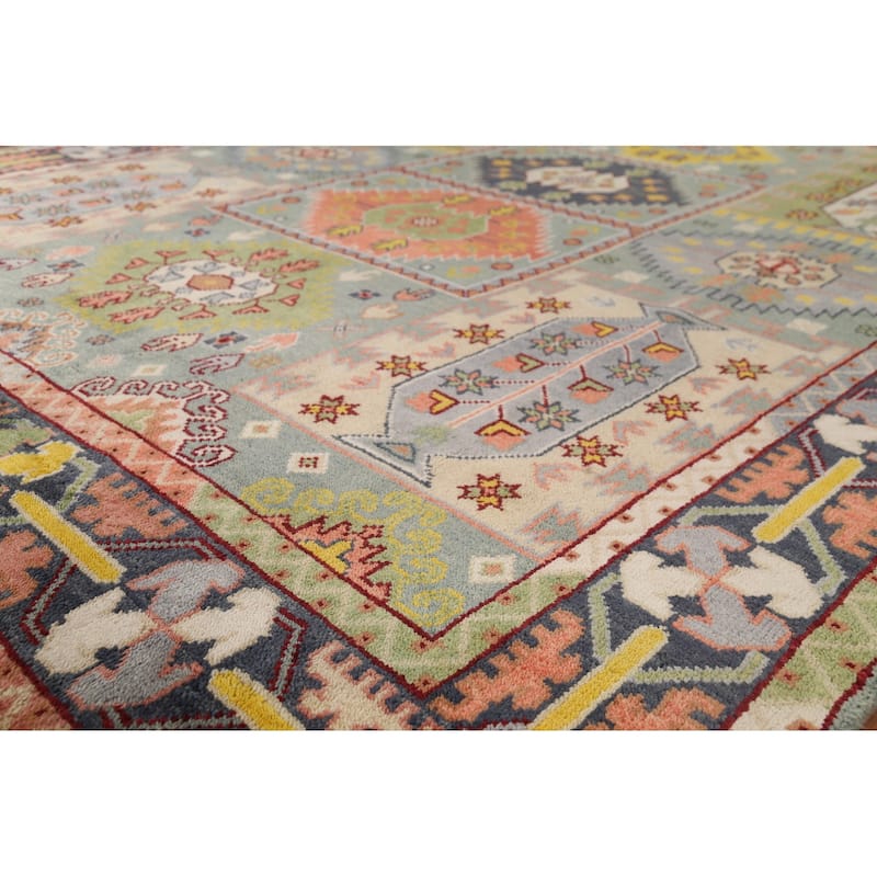 Geometric Heriz Serapi Oriental Area Rug Handmade Wool Carpet - 7'11"x 9'11"