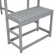 preview thumbnail 8 of 16, Twin High Loft Bed with Ladder Kids Bed with Landing Platform Ladders and Guardrails, Grey