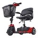 preview thumbnail 3 of 26, Mobility Scooter for Adults & Seniors - Folding Electric Powered Mobility Scooter Red 3 wheels