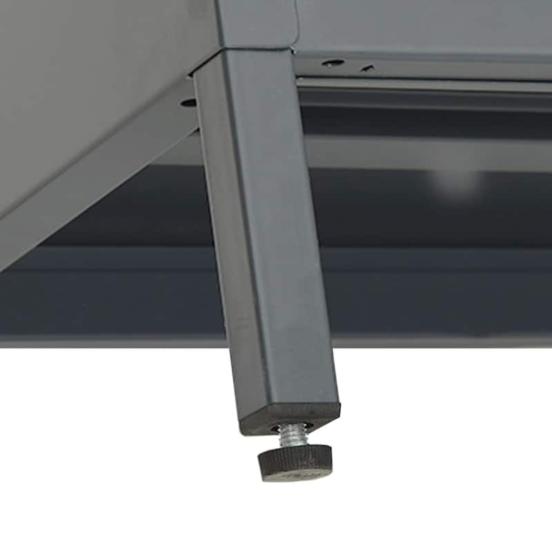 vidaXL TV Cabinet Anthracite 41.3"x13.7"x20.4" Steel and Glass - 41.3" x 13.7" x 20.4" - 41.3" x 13.7" x 20.4"