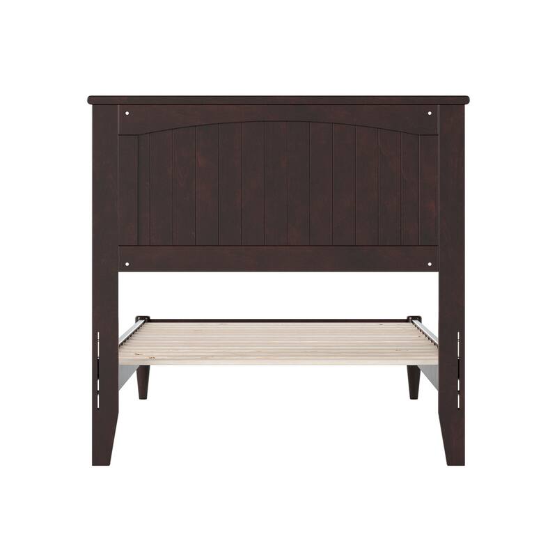 Solid Wood Low Profile Platform Bed - Twin Size, Espresso Finish, Modern Bedroom Furniture