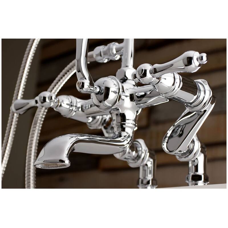 Kingston Brass Vintage Deck Mounted Clawfoot Tub Filler with Built-In