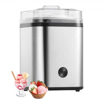 Automatic Ice Cream Maker, 2.11 Qt, Easy Operation & Cleaning - 8.66 x 8.66 x 13.07 in