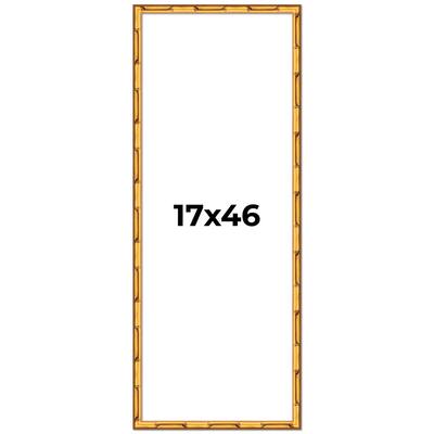 17x46 Frame Gold Bamboo Picture Frame Modern Photo Frame Includes UV Acrylic Shatter Guard Front Acid Free Foam Backing Board