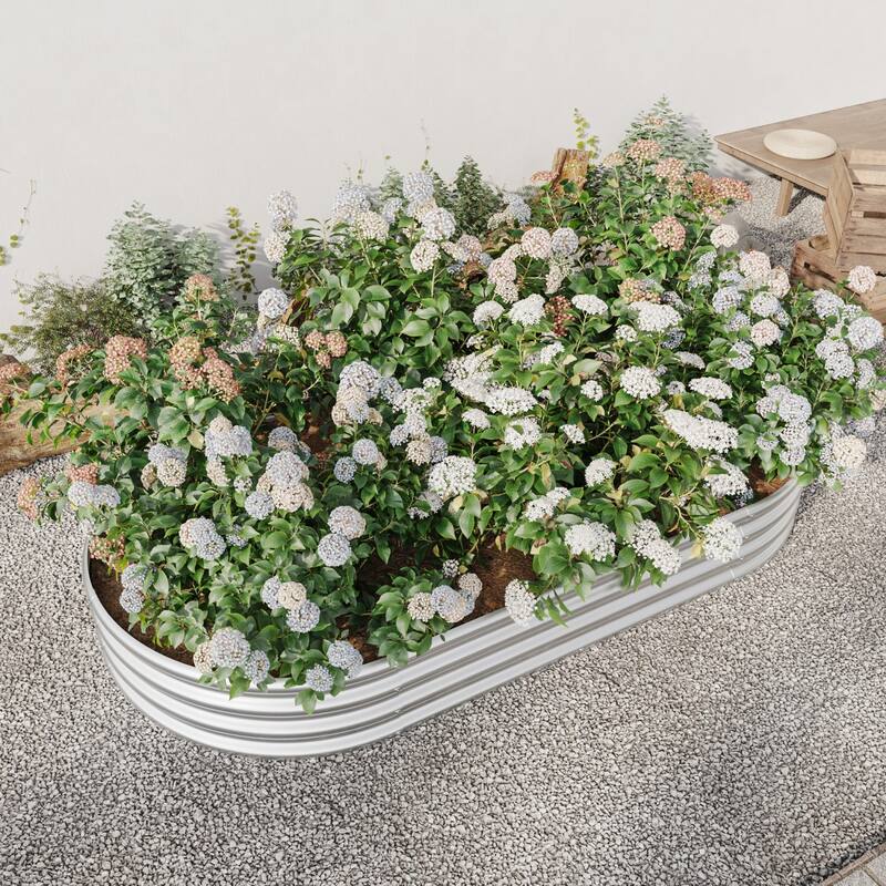 Oval Large Metal Raised Planter Bed
