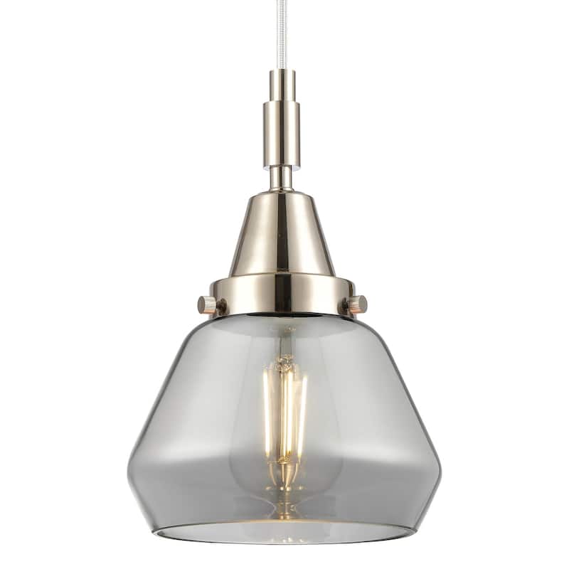 Innovations Lighting 447-1P-G173 Fulton 7" Wide Mini Pendant with - Polished Nickel