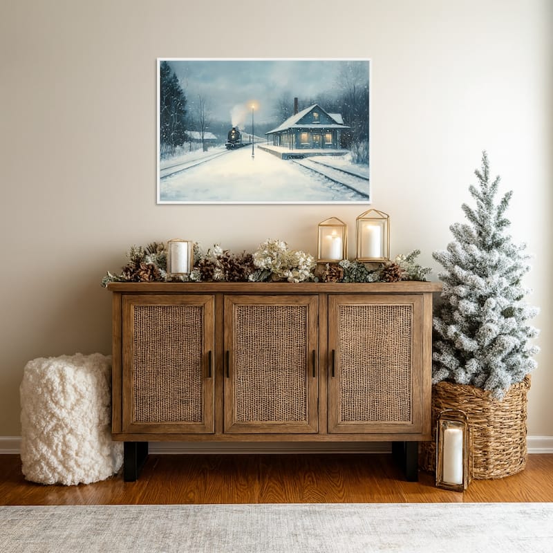 Landscape Painting by Tradelink inhouse artist Framed Canvas Wall Art Print - Sylvie White