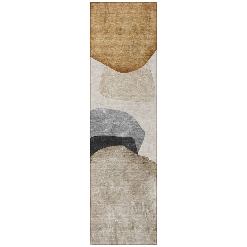 Namo Artistic Abstract Weather Resistant Classic Meets Modern Outdoor Rug