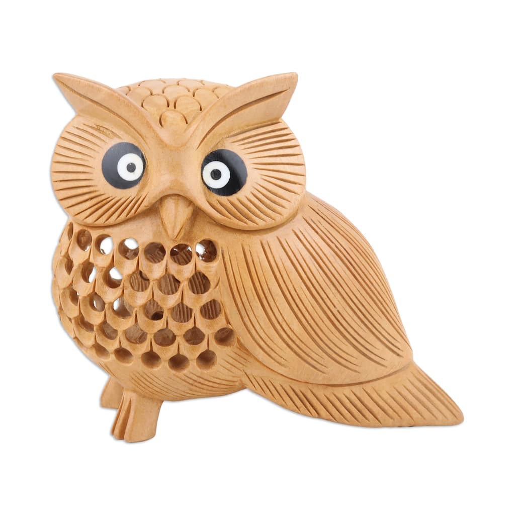 Novica Handmade Wise Soul Wood Sculpture