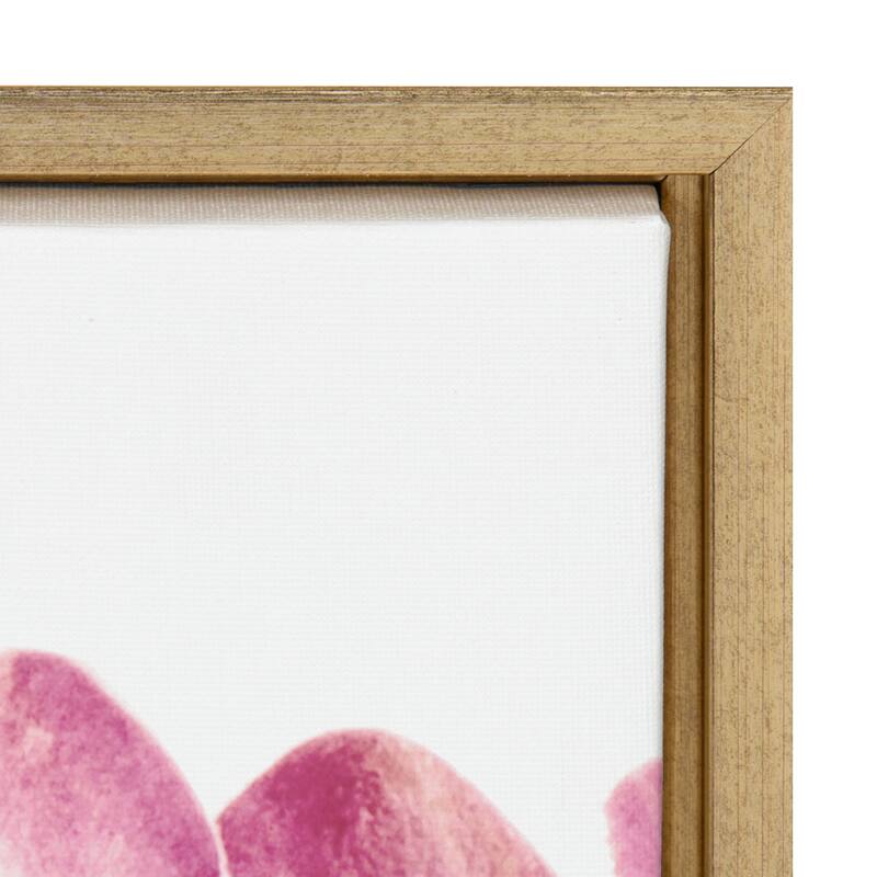 Kate and Laurel Sylvie Pink Protea Flower Framed Canvas Wall Art