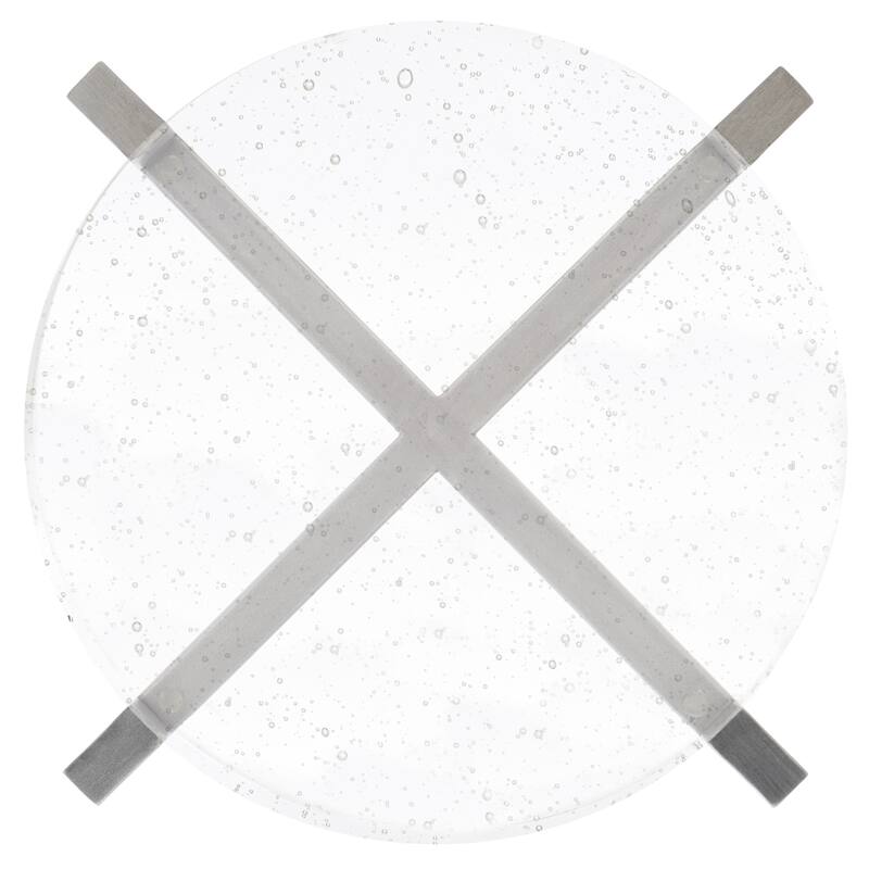 SAFAVIEH Couture Pixie Round Bubble Glass Accent Table - 15"W x 15"D x 21"H