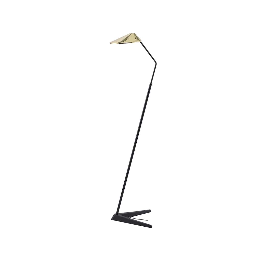 Transitional 1-Light Black LED Floor Lamp With A Shade