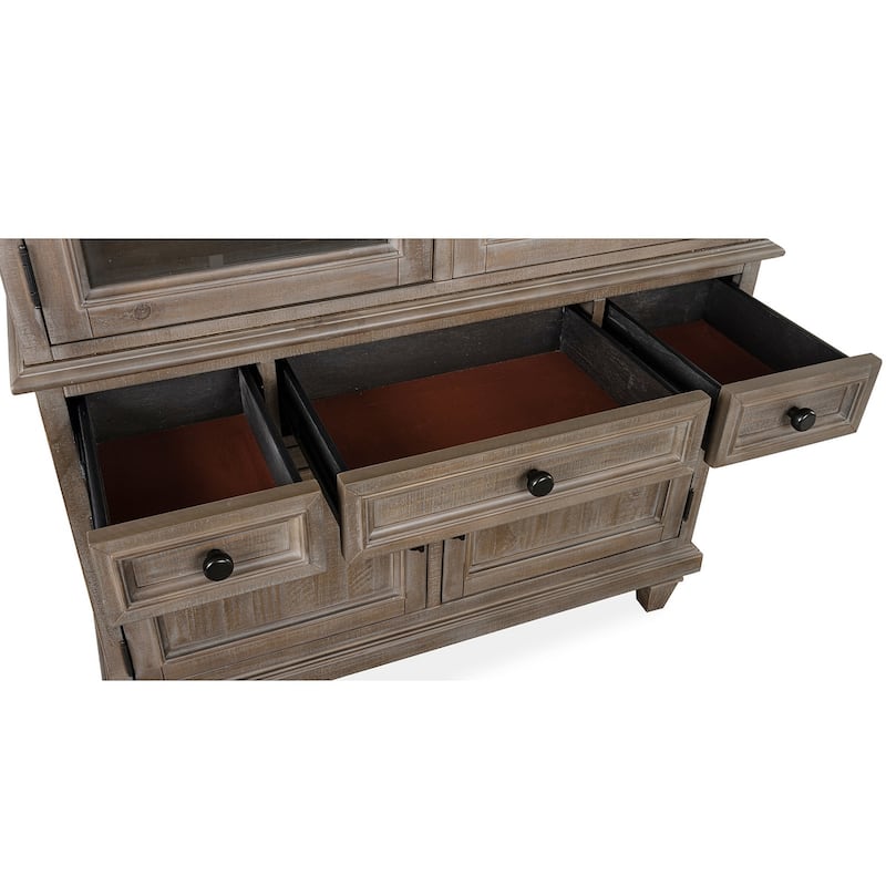 Magnussen Home Lancaster Dovetail Grey Dining Cabinet - 48''W x 18''D x 80''H