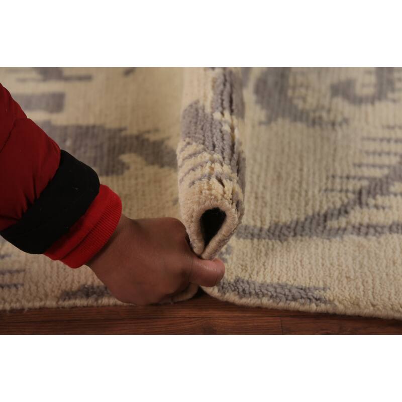 Moroccan Oriental Area Rug Handmade Wool Carpet - 5'1" x 7'11"