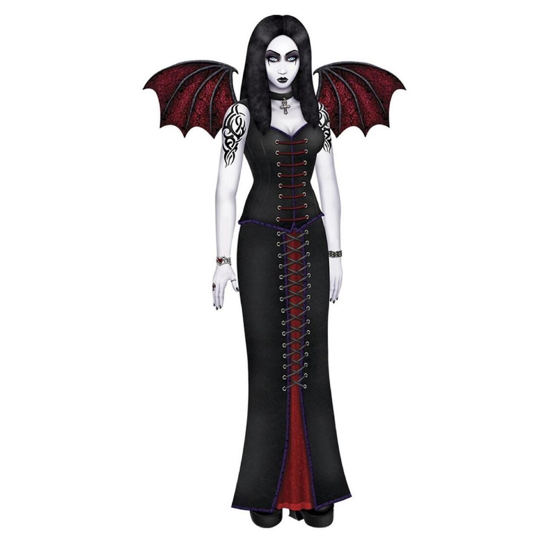 Shop Club Pack Of 12 Jointed Gothic Vampire Beauty Halloween Wall Decoration 72 Overstock 16646265